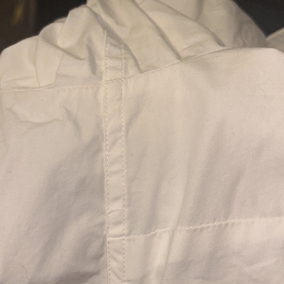 Maybe worn once, GAP tailored white button up shirt with tiny hole on right cuff - Picture 10 of 11